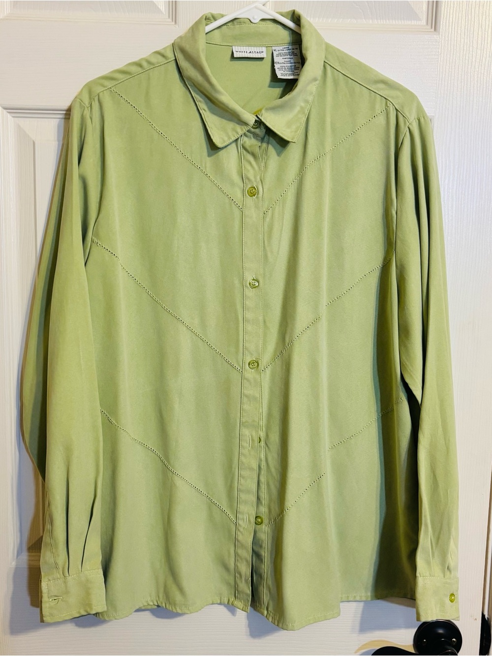 White Stag Light Green Women's Button-Up Shirt XL 16/18